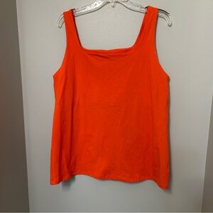 Ava & Viv size 1XL Orange athletic tank top adjustable EUC Plus Workout Top